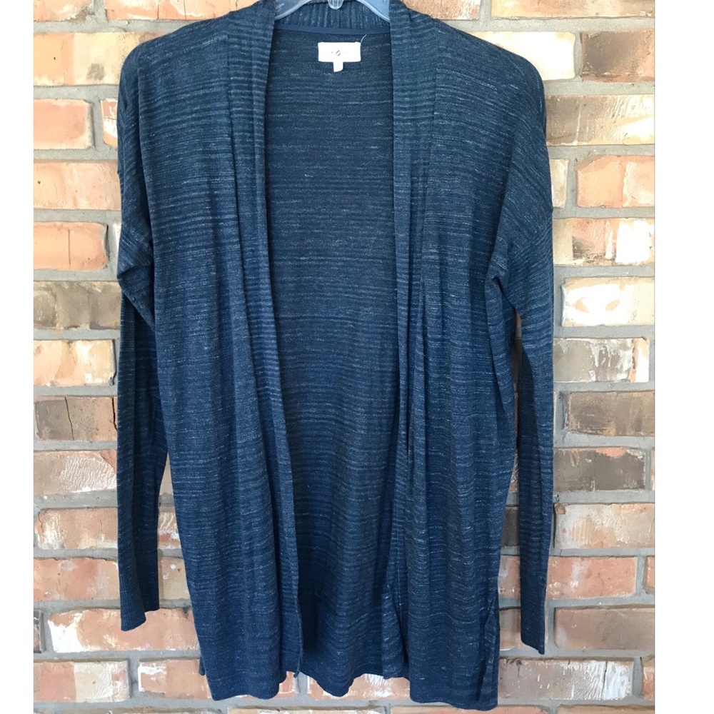Lou & Grey Women’s Open Front Blue Cardigan Small